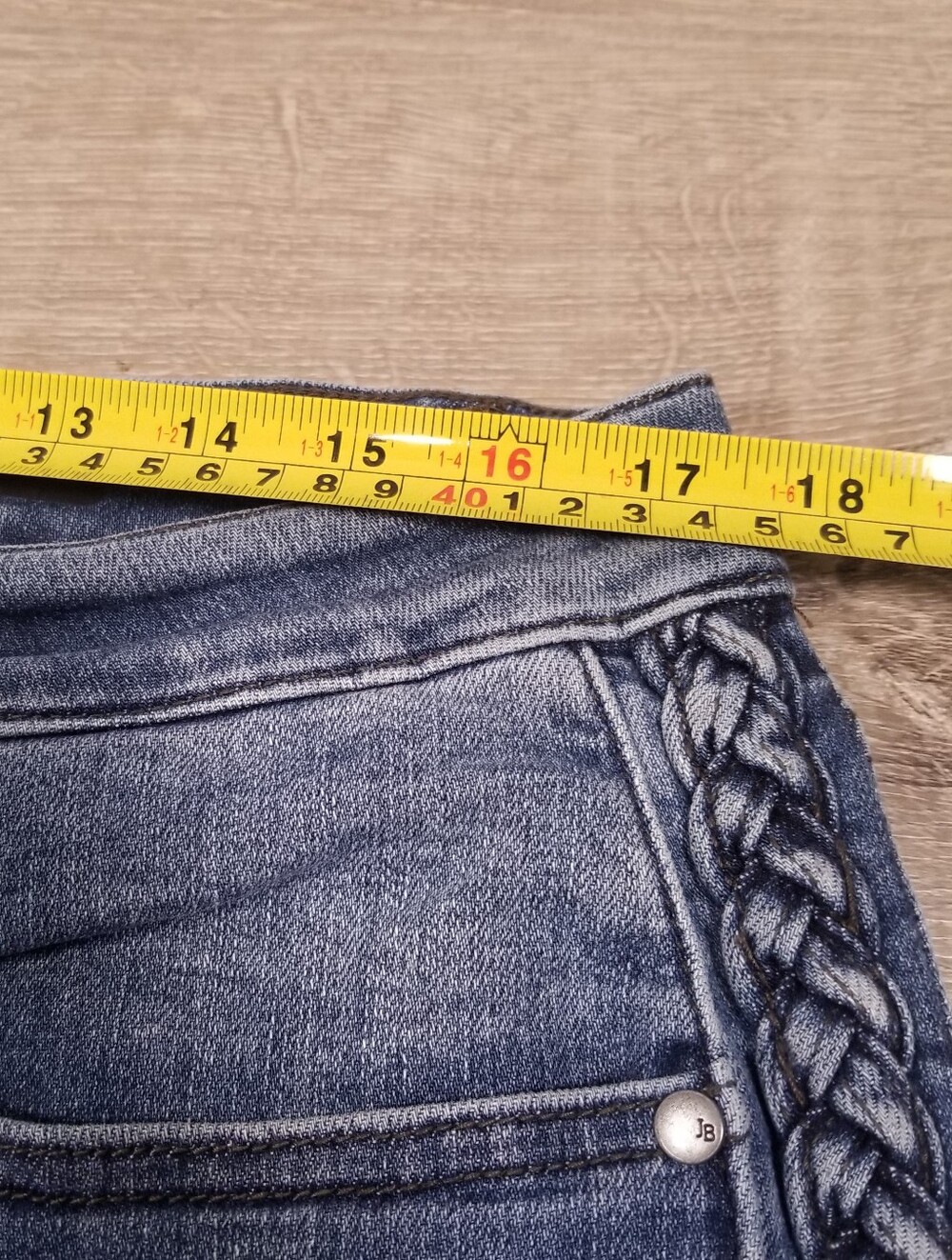 Judy Blue Cropped Braided Jeans Womens Size 18W Wide Leg Stretch Denim 36x24 - Picture 7 of 9